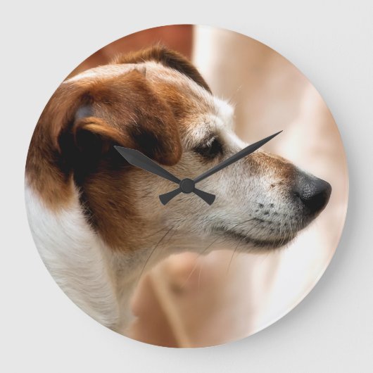 JACK RUSSELL TERRIER DOG GROßE WANDUHR (Vorderseite)