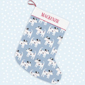 Jack Russell Terrier Dog Individuelle Name Kleiner Weihnachtsstrumpf