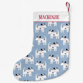 Jack Russell Terrier Dog Individuelle Name Kleiner Weihnachtsstrumpf (Rückseite)