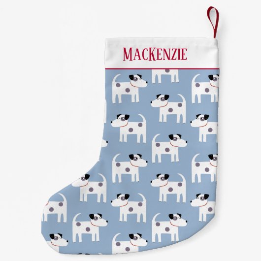 Jack Russell Terrier Dog Individuelle Name Kleiner Weihnachtsstrumpf (Rückseite)