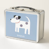 Jack Russell Terrier Dog Individuelle Name Metall Brotdose (Vorderseite)