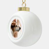 JACK RUSSELL TERRIER DOG KERAMIK Kugel-Ornament (Rechts)