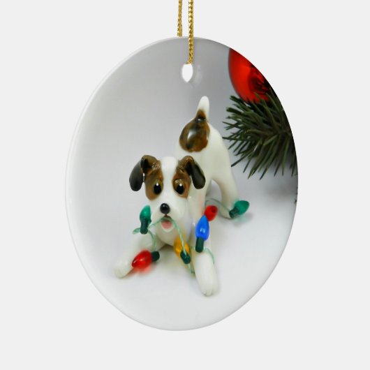Jack Russell Terrier Dog Keramik Ornament (Rechts)