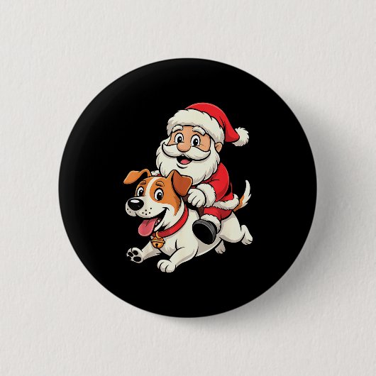 Jack Russell Terrier Dog Lover Kids Men Women Chri Button (Vorderseite)