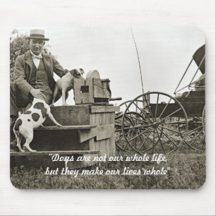 Jack RUSSELL TERRIER DOG MAN LIEBE FOTO 1890 Mousepad