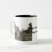 Jack RUSSELL TERRIER DOG MAN LIEBE FOTO 1890 Zweifarbige Tasse (Vorderseite Links)