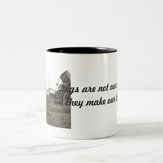 Jack RUSSELL TERRIER DOG MAN LIEBE FOTO 1890 Zweifarbige Tasse (Mittel)