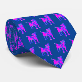 Jack Russell Terrier Dog Niedlich Pink Silhouette  Krawatte