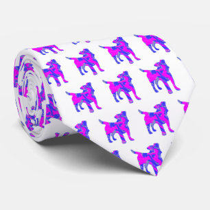 Jack Russell Terrier Dog Niedlich Pink Silhouette  Krawatte