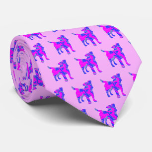 Jack Russell Terrier Dog Niedlich Pink Silhouette Krawatte