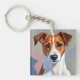 Jack Russell Terrier | Dog Painting Pet Schlüsselanhänger