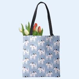 Jack Russell Terrier Dog Pattern Blau Tasche