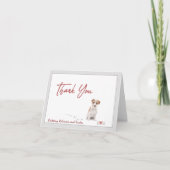 Jack Russell Terrier Dog Personalize Bone Dankeskarte (Vorderseite)