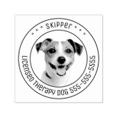 Jack Russell Terrier Dog Pet Foto Runde Permastempel (Design)