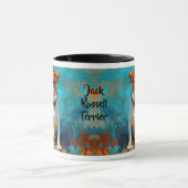 Jack Russell Terrier Dog Portrait Tasse (Zentrum)