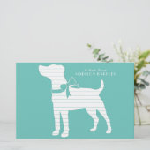 Jack Russell Terrier Dog Puppy Briefpapier (Stehend Vorderseite)