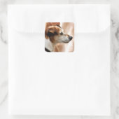 JACK RUSSELL TERRIER DOG QUADRATISCHER AUFKLEBER (Tasche)