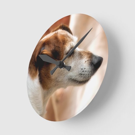 JACK RUSSELL TERRIER DOG RUNDE WANDUHR (Winkel)