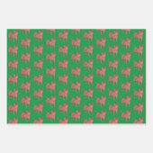 Jack Russell Terrier Dog Silhouette GMerry Woofmas Geschenkpapier Set (Vorderseite 3)