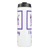 Jack Russell Terrier Dog Silhouette Lila PY&B Thermosbecher (Vorderseite)