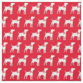Jack Russell Terrier Dog Silhouette Pet Red Stoff (Muster)