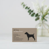 Jack Russell Terrier Dog Silhouette Visitenkarte (Stehend Vorderseite)
