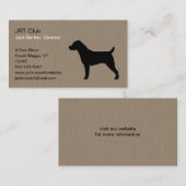 Jack Russell Terrier Dog Silhouette Visitenkarte (Vorne/Hinten)