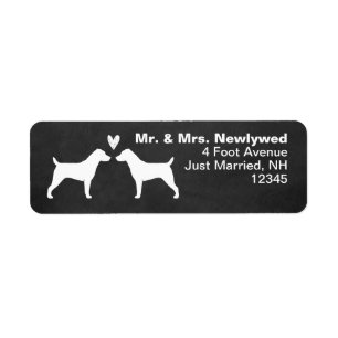 Jack Russell Terrier Dog Silhouetten mit Herz