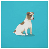 Jack Russell Terrier Dog Sitzen Stoff (Muster)