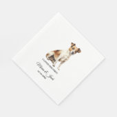 Jack Russell Terrier Dog Wedding Napkins und Foto Serviette (Ecke)