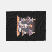 Jack Russell Terrier Dog Zen Moments mit Jack Rus Fleecedecke (Vorderseite (Horizontal))
