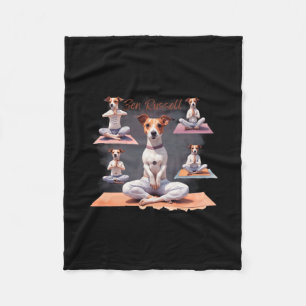 Jack Russell Terrier Dog Zen Moments mit Jack Rus Fleecedecke