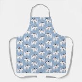 Jack Russell Terrier Dogs Blue Pattern Schürze (Vorderseite)