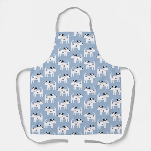 Jack Russell Terrier Dogs Blue Pattern Schürze (Vorderseite)