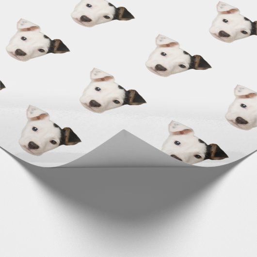 Jack Russell Terrier Face Dog Pet Geschenkpapier (Ecke)