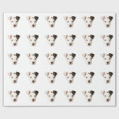 Jack Russell Terrier Face Dog Pet Geschenkpapier (Flach)