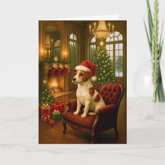 Jack Russell Terrier Feiertagskarte (Vorderseite)