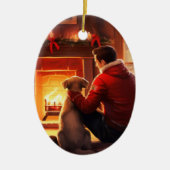 Jack Russell Terrier Fireman, Puppy, Pet Dog Lover Keramik Ornament (Vorne)