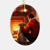 Jack Russell Terrier Fireman, Puppy, Pet Dog Lover Keramik Ornament (Hinten)