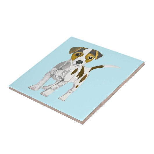 Jack Russell Terrier Fliese (Seite)
