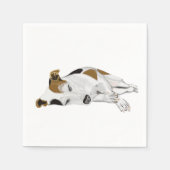 Jack Russell Terrier friedlich schlafen Serviette (Vorderseite)