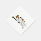 Jack Russell Terrier friedlich schlafen Serviette (Ecke)