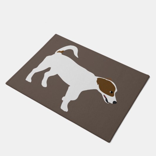 Jack-Russell-Terrier Fußmatte (Schrägansicht)