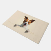 Jack Russell Terrier Fußmatten Kunst Fußmatte (Schrägansicht)