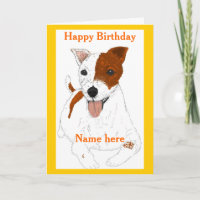 Jack Russell Terrier Geburtstagskarte