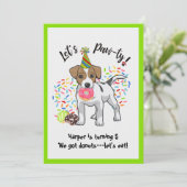 Jack Russell Terrier Geburtstagspartei Einladung (Stehend Vorderseite)