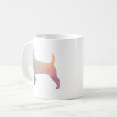 Jack Russell Terrier Geometric Muster Silhouette Kaffeetasse (Vorderseite Links)