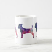 Jack Russell Terrier Geometric Muster Silhouette Kaffeetasse (Mittel)