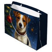 Jack Russell Terrier Geschenktasche Große Geschenktüte (Rückseite Schrägansicht)
