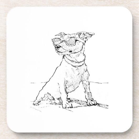 Jack Russell Terrier  Getränkeuntersetzer (Vorderseite)